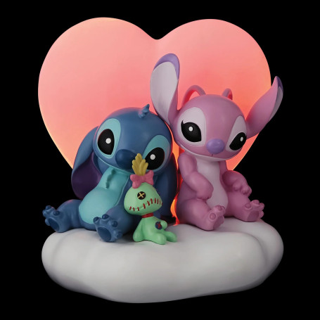 Grand Jester Studios Lilo y Stitch - Stitch y Angel Corazón figura luminosa