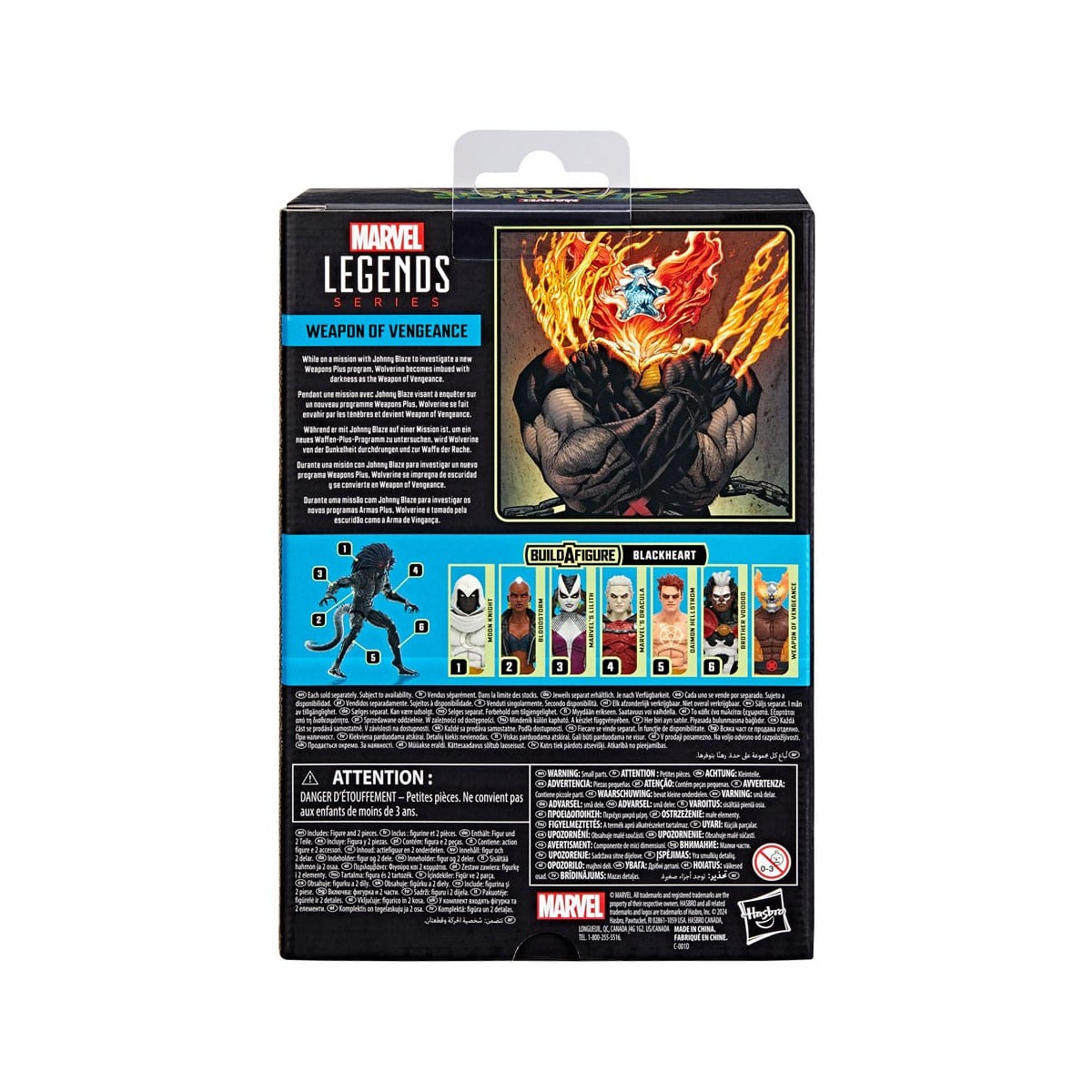 Marvel Legends Strange Tales - Arma de Venganza (Hellverine) - Corazón Negro BAF