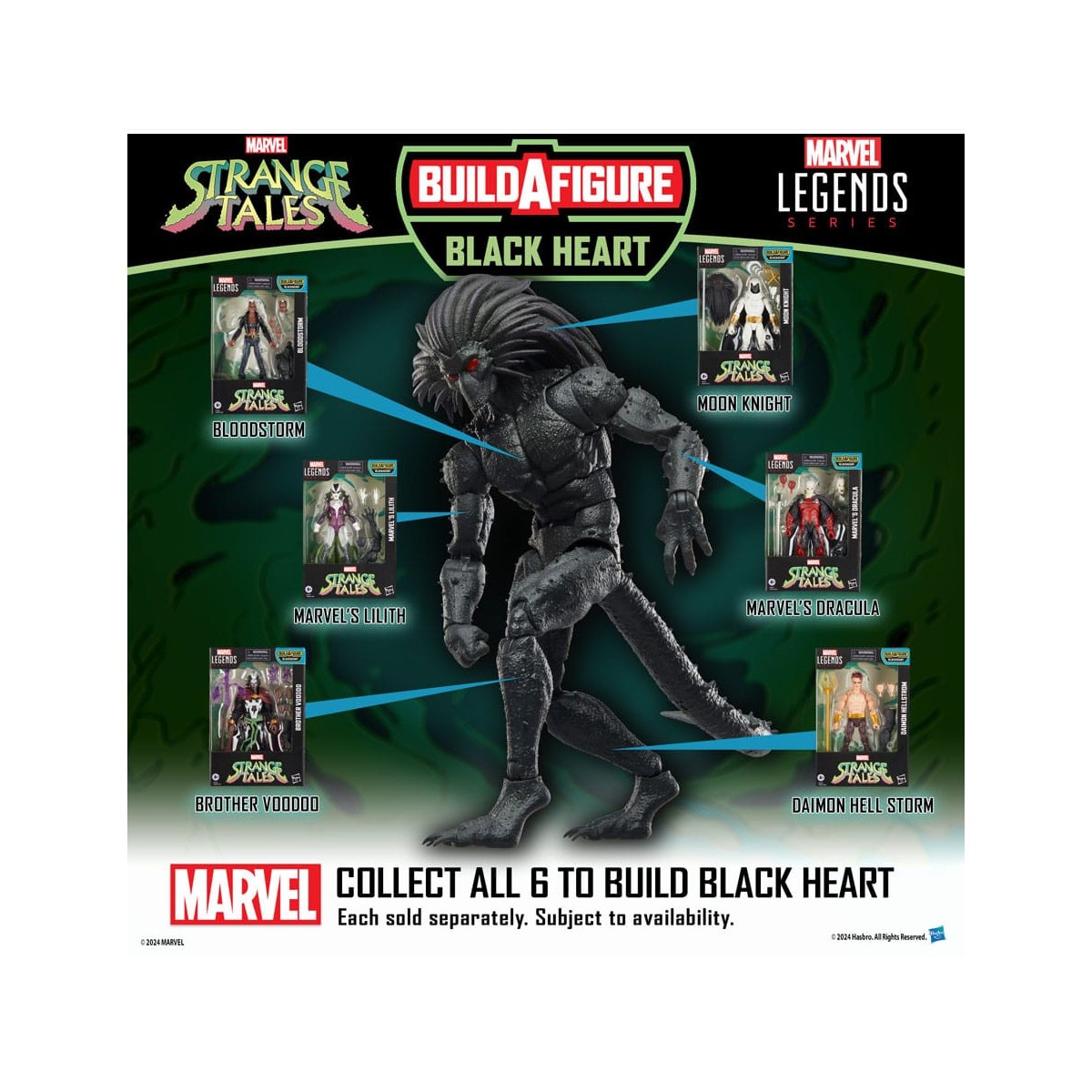 Marvel Legends Strange Tales - Bloodstorm - Corazón Negro BAF