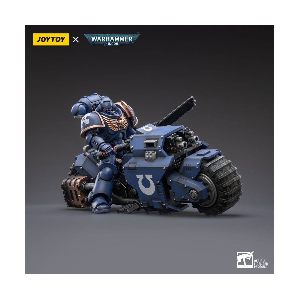 JoyToy Marines Espaciales - Ultramarines - Moto Outrider 1/18 - Warhammer 40K