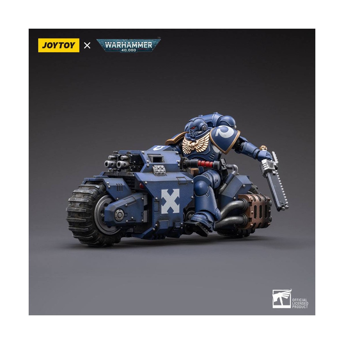 JoyToy Marines Espaciales - Ultramarines - Moto Outrider 1/18 - Warhammer 40K