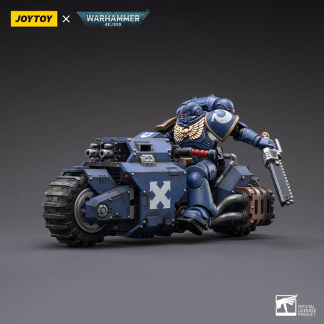 JoyToy Marines Espaciales - Ultramarines - Moto Outrider 1/18 - Warhammer 40K