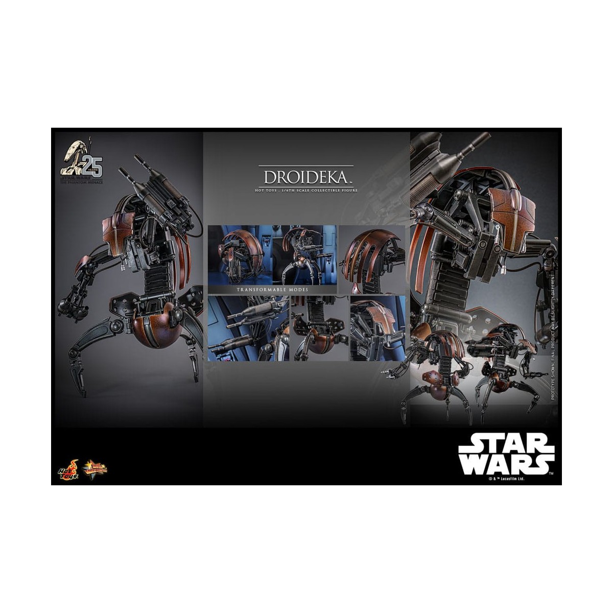 Hot Toys Star Wars La Amenaza Fantasma - Droideka MMS 1/6