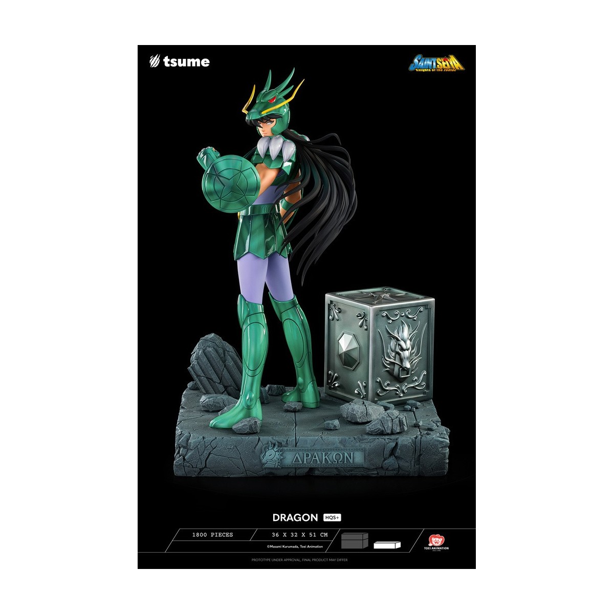 Tsume Estatua HQS+ Saint Seiya - Shiryu of the Dragon V.1 1/4