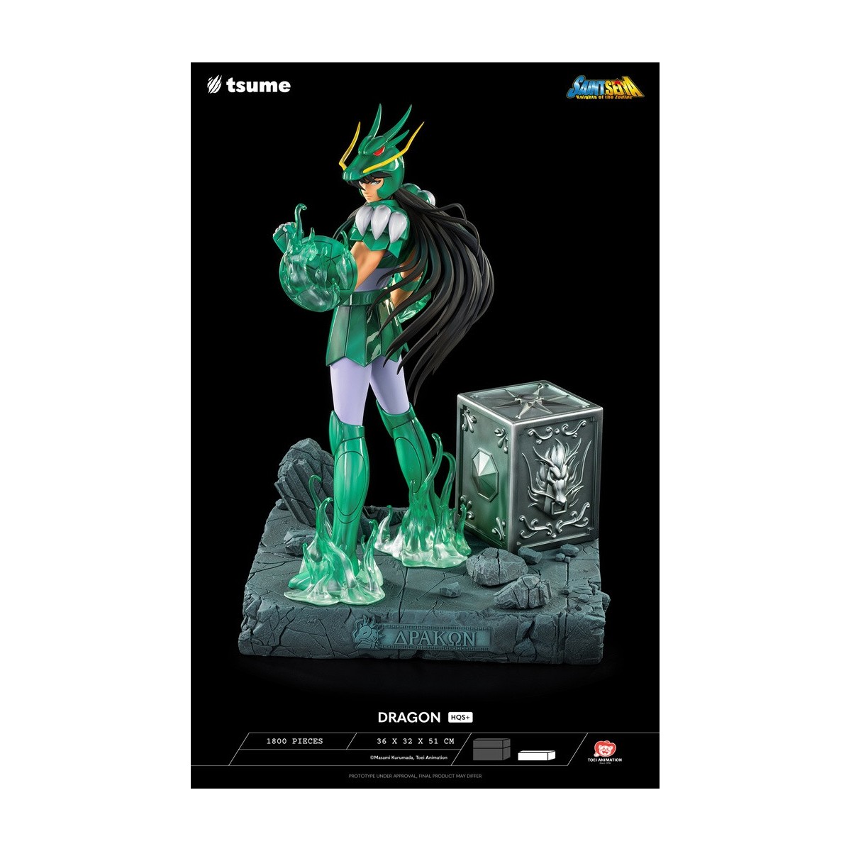 Tsume Estatua HQS+ Saint Seiya - Shiryu of the Dragon V.1 1/4