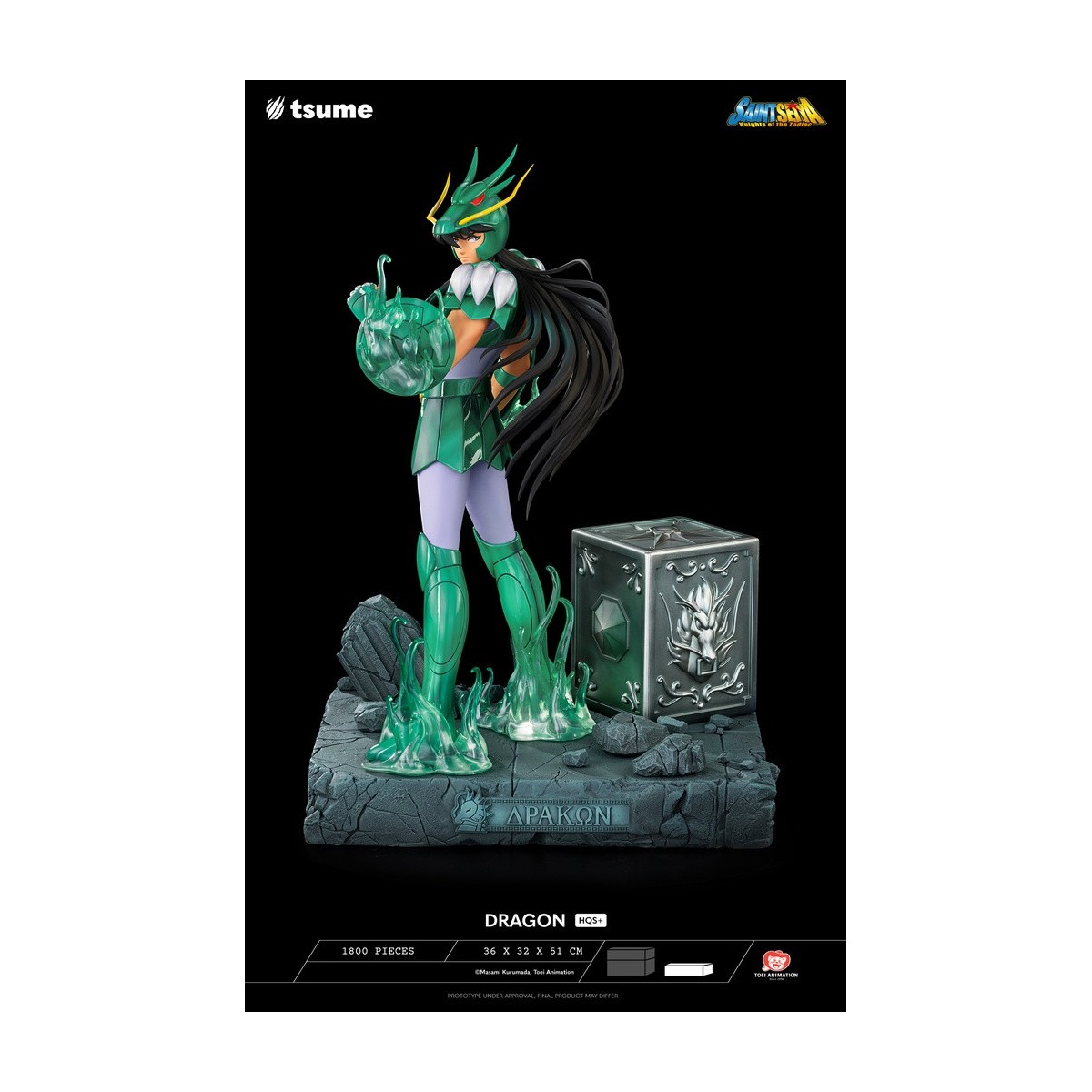 Tsume Estatua HQS+ Saint Seiya - Shiryu of the Dragon V.1 1/4