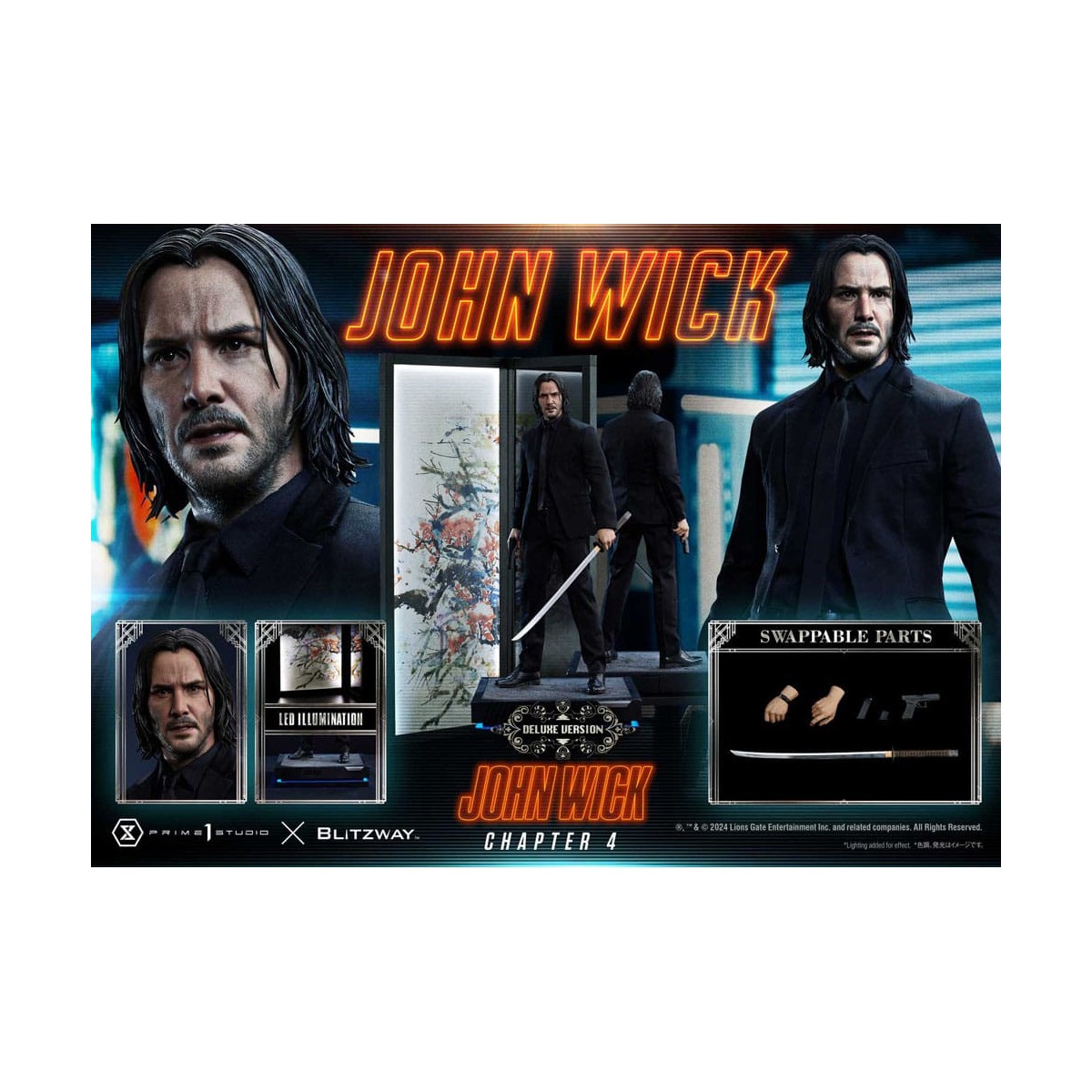 Prime 1 Studio - John Wick Capítulo 4 Ultimate Premium Masterline Series 1/4 John Wick Versión Deluxe