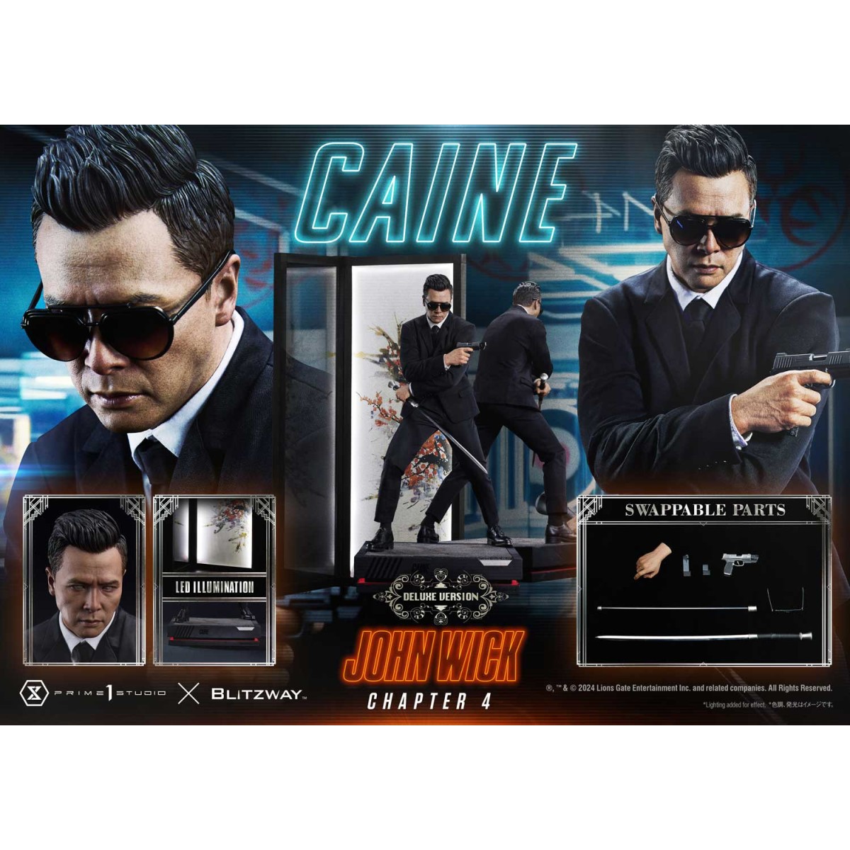 Prime 1 Studio - John Wick Capítulo 4 Ultimate Premium Masterline Series 1/4 Caine Deluxe Version