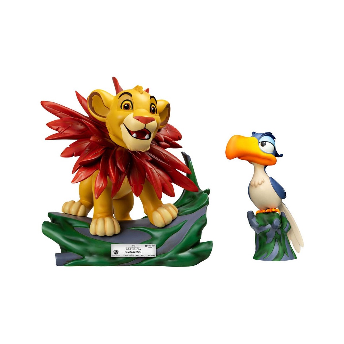 Disney - Beast Kingdom Master Craft Pequeño Simba y Zazu - El Rey León