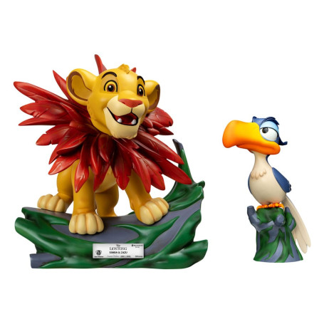 Disney - Beast Kingdom Master Craft Pequeño Simba y Zazu - El Rey León
