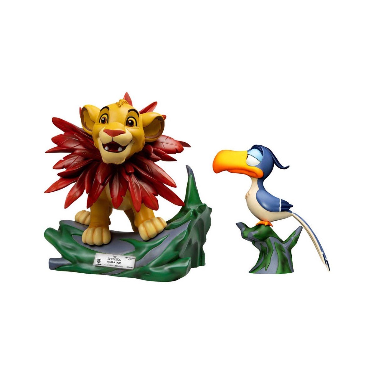 Disney - Beast Kingdom Master Craft Pequeño Simba y Zazu - El Rey León