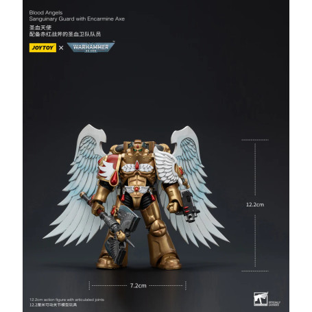 JoyToy Space Marines - Blood Angels Guardia Sanguinaria - Guardia Sanguinaria con Hacha 1/18 - Warhammer 40K