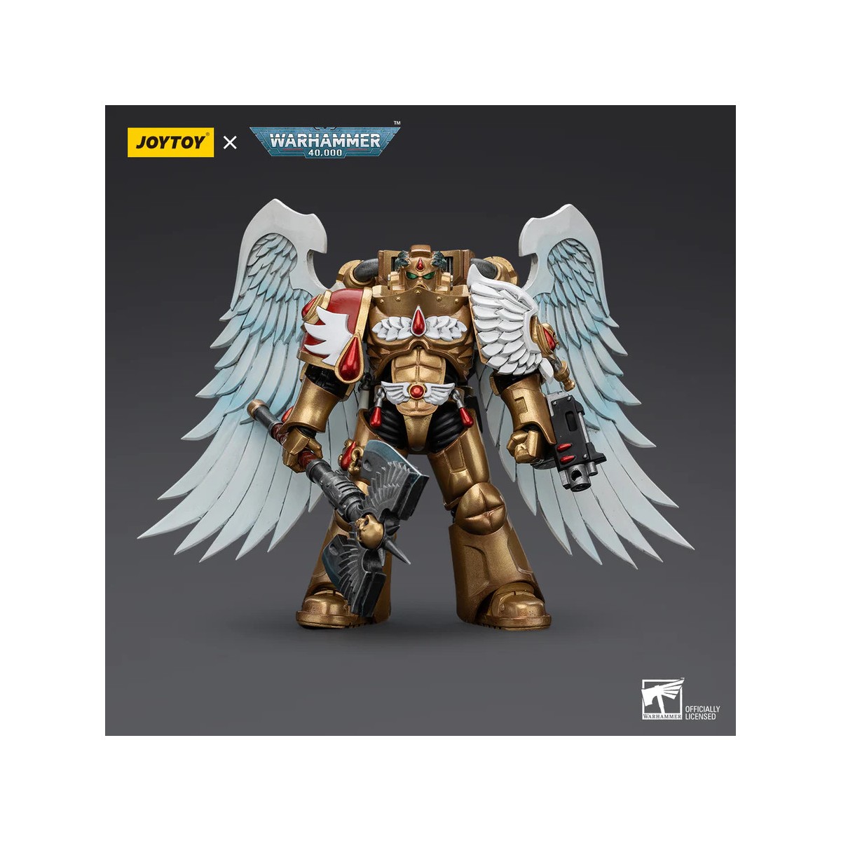 JoyToy Space Marines - Blood Angels Guardia Sanguinaria - Guardia Sanguinaria con Hacha 1/18 - Warhammer 40K