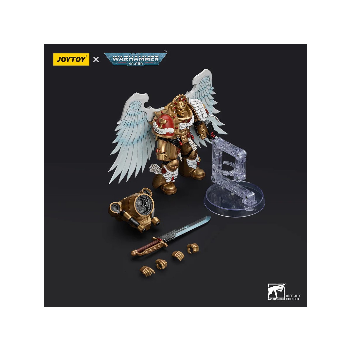 JoyToy Space Marines - Blood Angels Guardia Sanguinaria - Guardia Sanguinaria con Espada de Poder 1/18