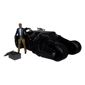 Mc Farlane - DC Multiverse - Vaso con Lucius Fox 1/12 (El Caballero Oscuro) Etiqueta Dorada