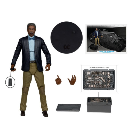 Mc Farlane - DC Multiverse - Vaso con Lucius Fox 1/12 (El Caballero Oscuro) Etiqueta Dorada