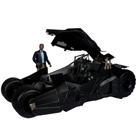 Mc Farlane - DC Multiverse - Vaso con Lucius Fox 1/12 (El Caballero Oscuro) Etiqueta Dorada