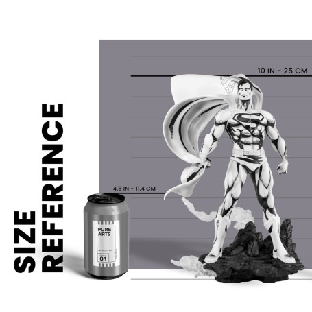 Pure Arts - Estatuilla PX - Superman Versión Blanco y Negro 1/8