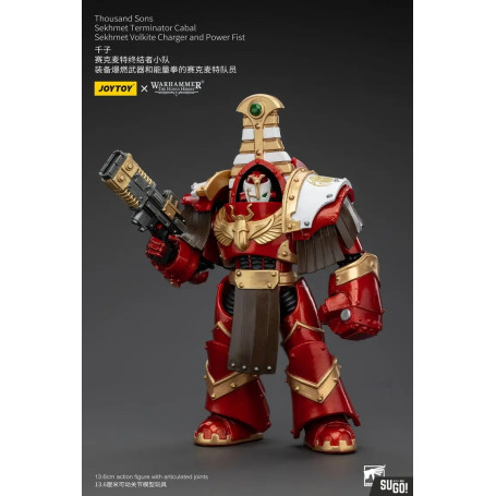 JoyToy Space Marines - Thousand sons Sekhmet Terminator Cabal - Sekhmet Con Cargador Volkite y Puño de Poder