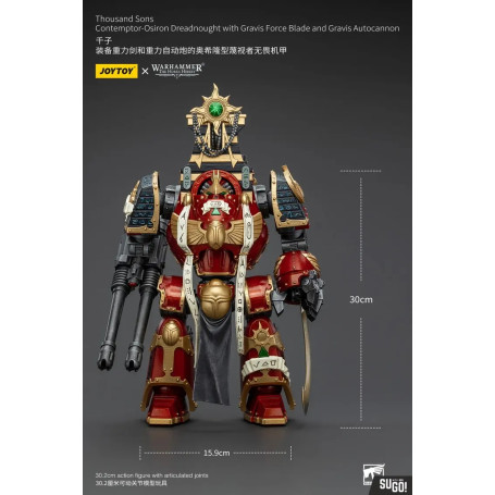 JoyToy Space Marines - Thousand sons - Contemptor-Osiron Dreadnought con Gravis Force Blade y Gravis Autocannon