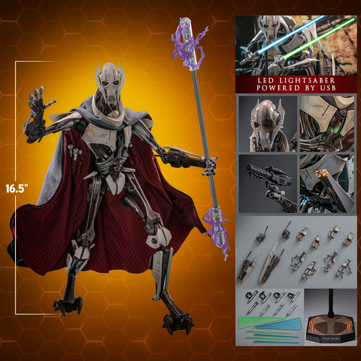 Hot Toys Star Wars - General Grievous Edición Coleccionista die cast 1/6