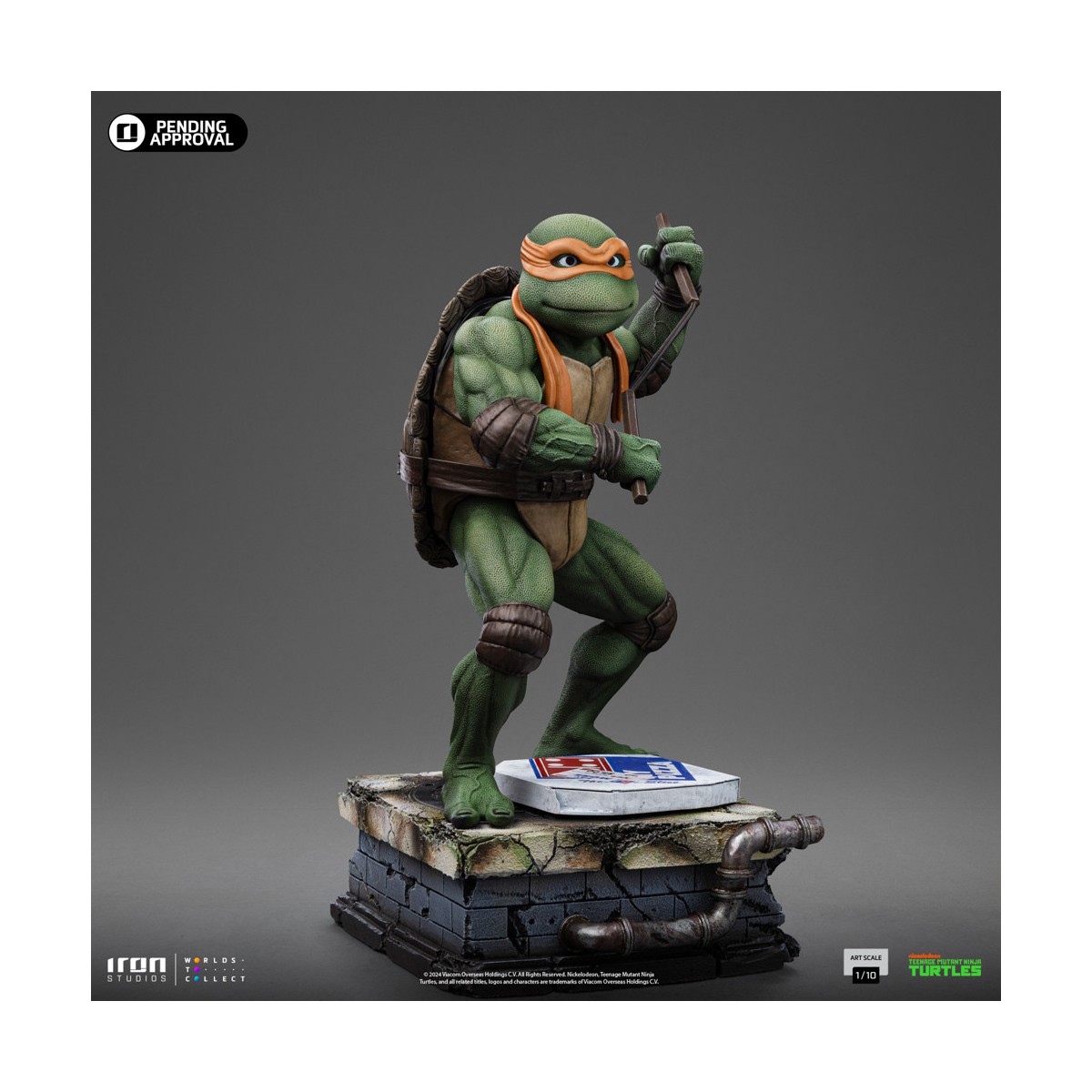 Iron Studios - Película TMNT - MICHELANGELO BDS Art Escala 1/10 - Teenage Mutant Ninja Turtles