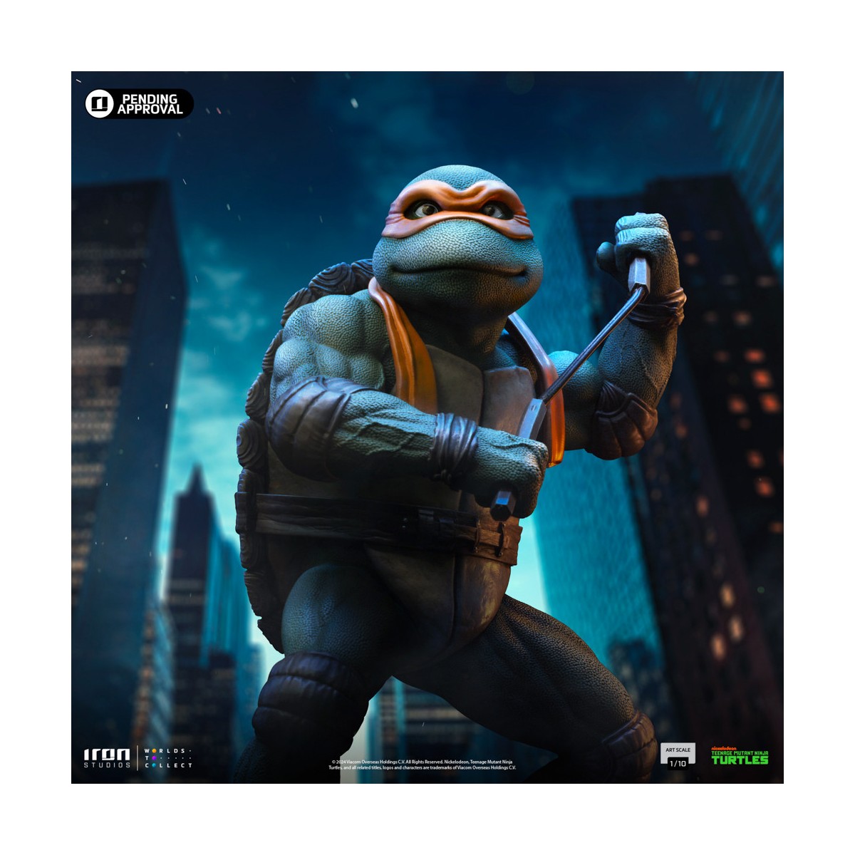 Iron Studios - Película TMNT - MICHELANGELO BDS Art Escala 1/10 - Teenage Mutant Ninja Turtles