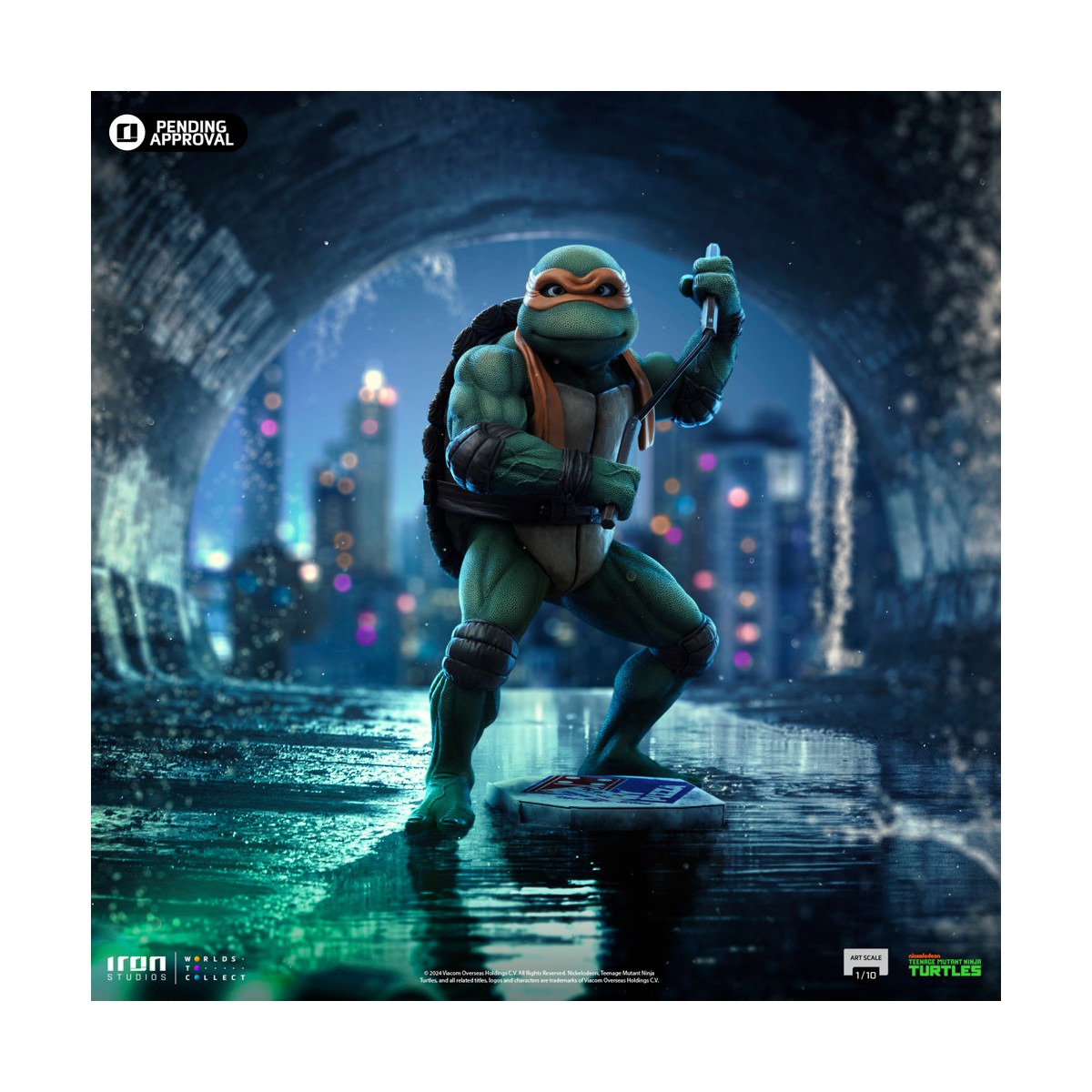 Iron Studios - Película TMNT - MICHELANGELO BDS Art Escala 1/10 - Teenage Mutant Ninja Turtles