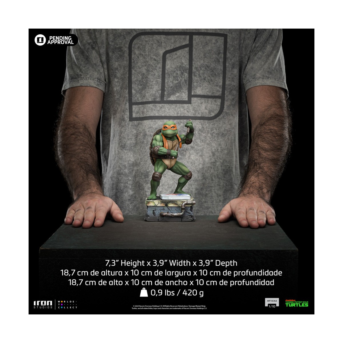 Iron Studios - Película TMNT - MICHELANGELO BDS Art Escala 1/10 - Teenage Mutant Ninja Turtles