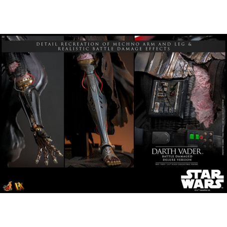 Hot toys Star Wars: Darth Vader Batalla Dañada Versión Deluxe MMS 1/6