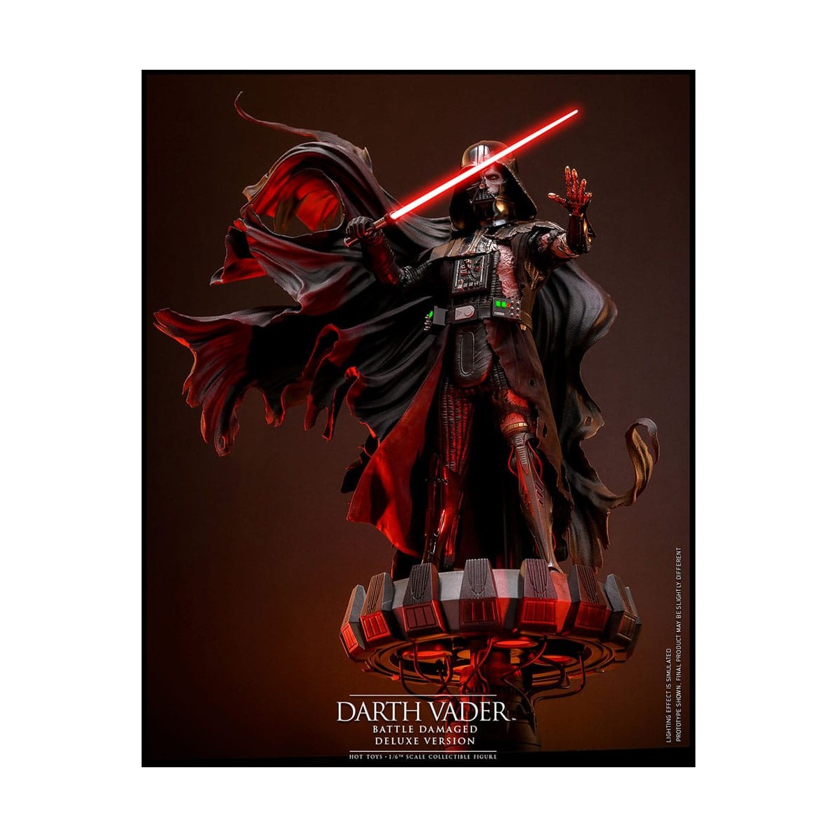 Hot toys Star Wars: Darth Vader Batalla Dañada Versión Deluxe MMS 1/6