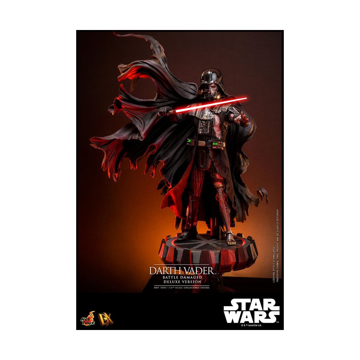Hot toys Star Wars: Darth Vader Batalla Dañada Versión Deluxe MMS 1/6
