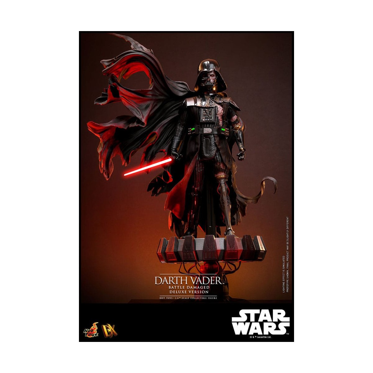 Hot toys Star Wars: Darth Vader Batalla Dañada Versión Deluxe MMS 1/6