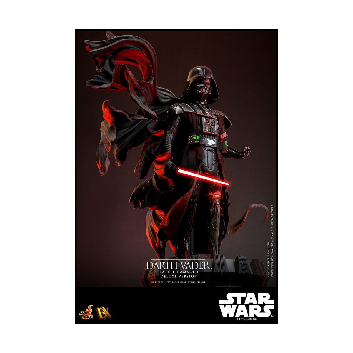 Hot toys Star Wars: Darth Vader Batalla Dañada Versión Deluxe MMS 1/6