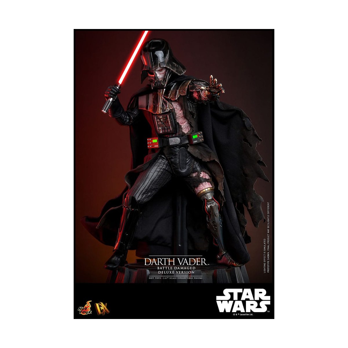 Hot toys Star Wars: Darth Vader Batalla Dañada Versión Deluxe MMS 1/6