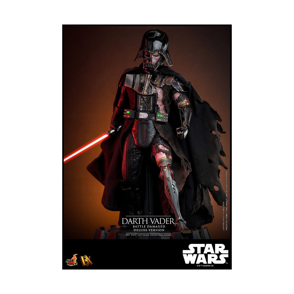 Hot toys Star Wars: Darth Vader Batalla Dañada Versión Deluxe MMS 1/6
