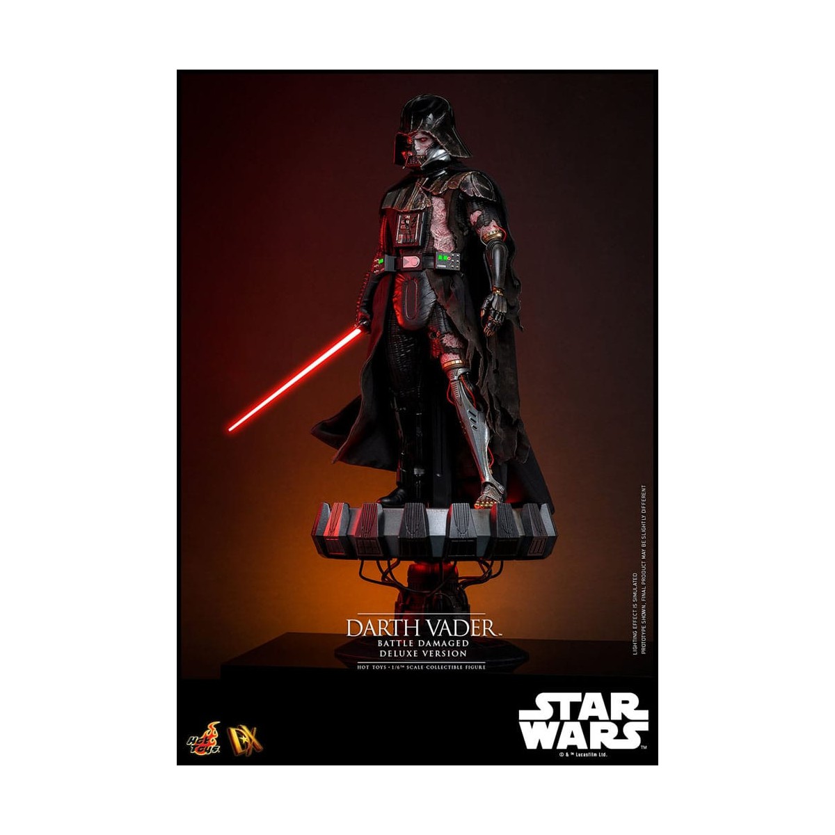 Hot toys Star Wars: Darth Vader Batalla Dañada Versión Deluxe MMS 1/6