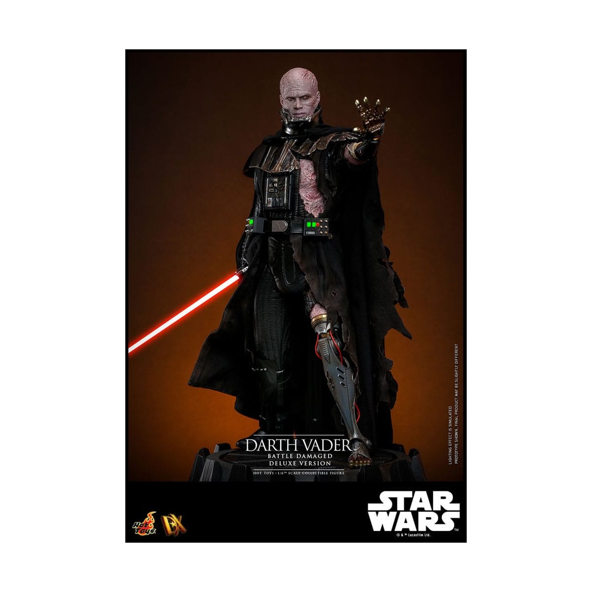 Hot toys Star Wars: Darth Vader Batalla Dañada Versión Deluxe MMS 1/6