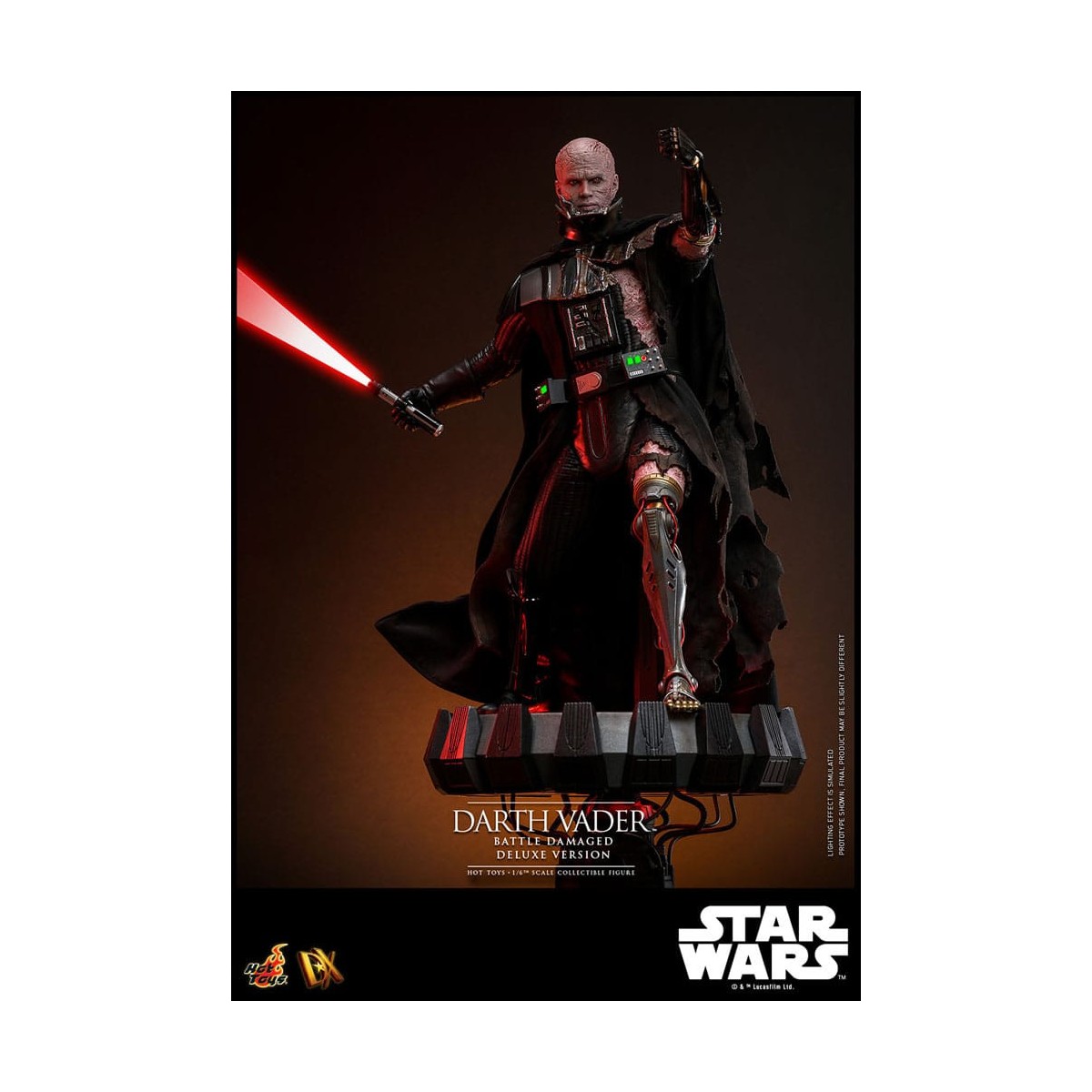 Hot toys Star Wars: Darth Vader Batalla Dañada Versión Deluxe MMS 1/6