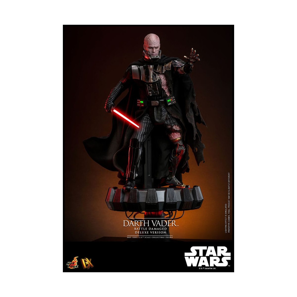 Hot toys Star Wars: Darth Vader Batalla Dañada Versión Deluxe MMS 1/6