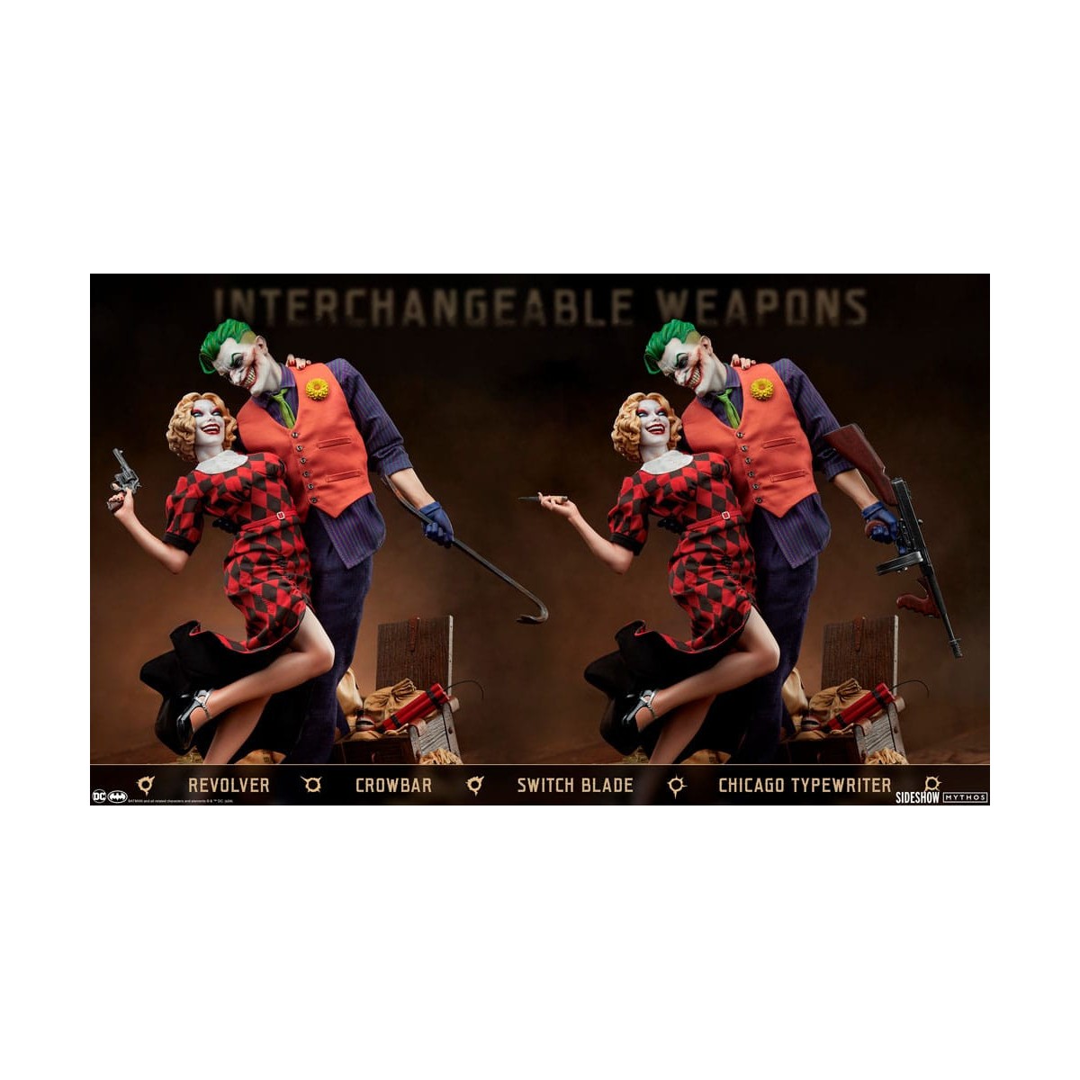 Sideshow DC Comics Mythos - El Joker y Harley Quinn: Amor sin Ley