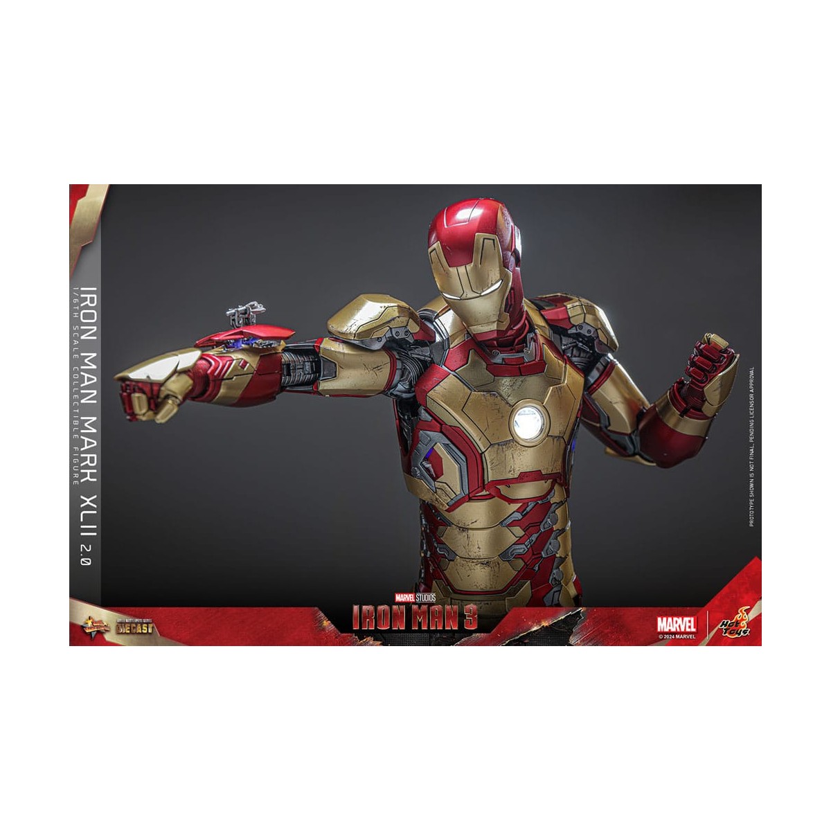 Hot Toys - Iron Man 3 - Mark XLII 2.0 die cast MMS 1/6 - Mark 42