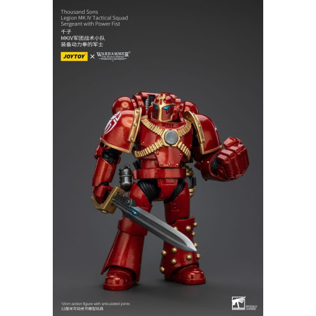 JoyToy Marines Espaciales - Mil hijos - Legión MK IV Sargento de Escuadra Táctica con Puño de Poder