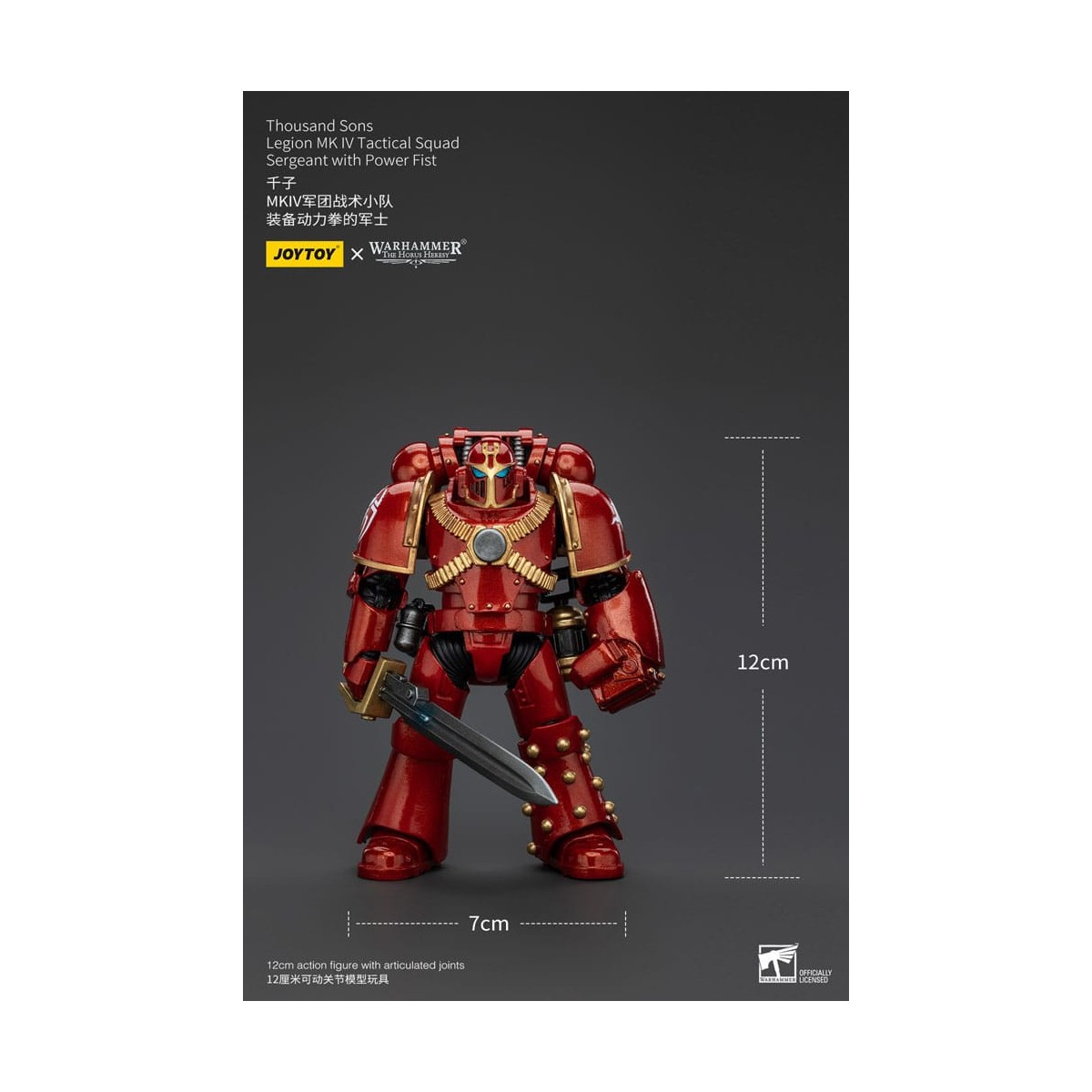 JoyToy Marines Espaciales - Mil hijos - Legión MK IV Sargento de Escuadra Táctica con Puño de Poder