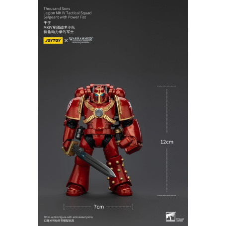 JoyToy Marines Espaciales - Mil hijos - Legión MK IV Sargento de Escuadra Táctica con Puño de Poder