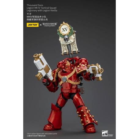 JoyToy Space Marines - Mil hijos - Legión MK IV Escuadra Táctica Legionario con Legión Vexilla