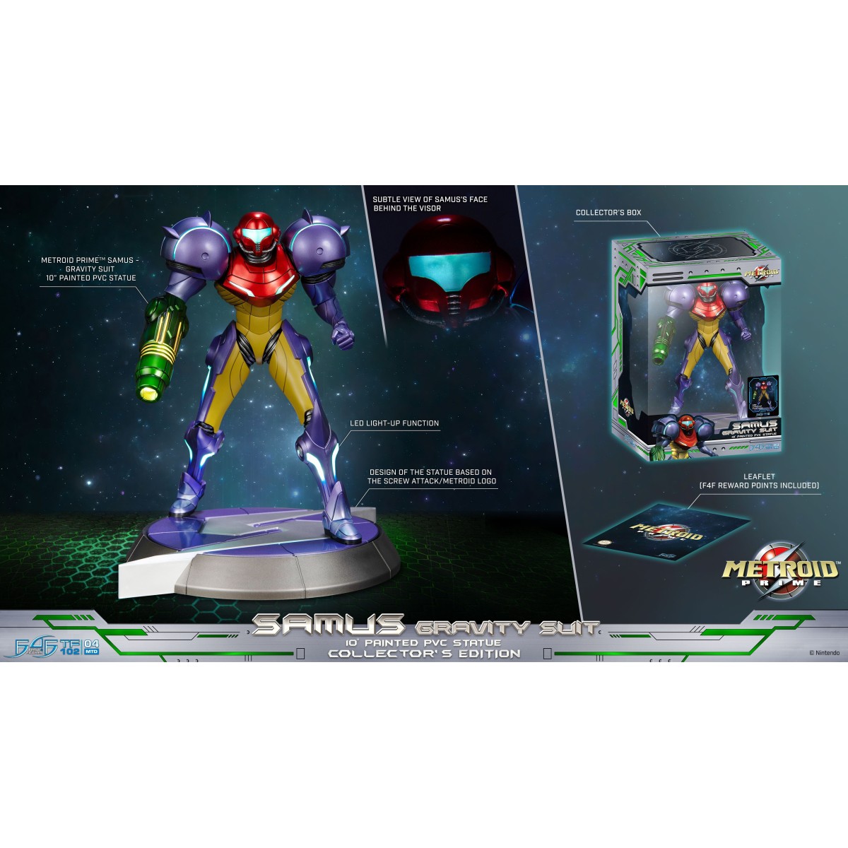 First 4 Figures - Metroid - SAMUS GRAVITY SUIT Collector's Edition Estatua de PVC