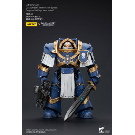 JoyToy - Marines Espaciales - Ultramarines - Escuadra Terminator Cataphractii - Sargento con Espada de Poder 1/18