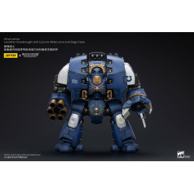 JoyToy - Marines Espaciales - Ultramarines - Leviatán Dreadnought con Lanza Melta Ciclónica y Garras de Asedio 1/18