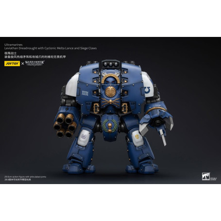 JoyToy - Marines Espaciales - Ultramarines - Leviatán Dreadnought con Lanza Melta Ciclónica y Garras de Asedio 1/18